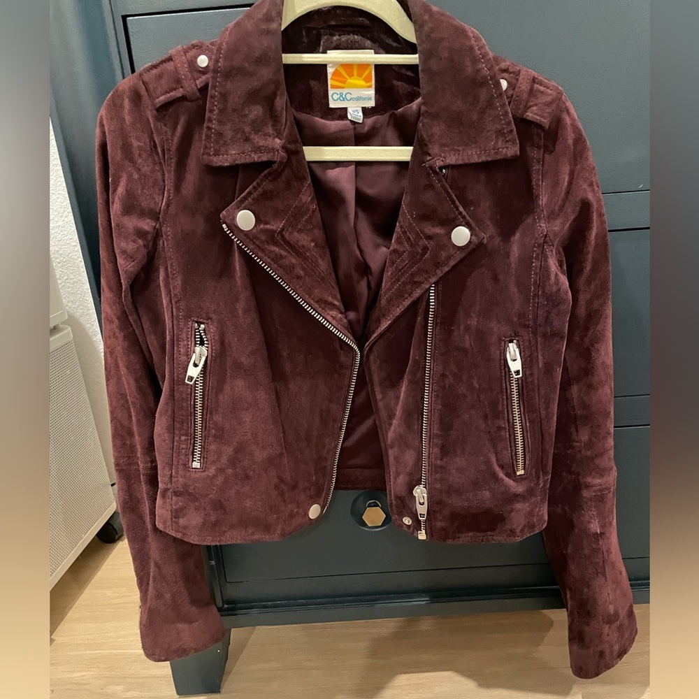 C&C California suede maroon jacket